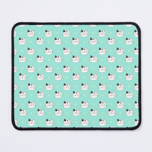 Item preview, Black-eared cat face design, cute cat pattern, bright black and green background. Warm design for everyone. designed and sold by isaartboho.