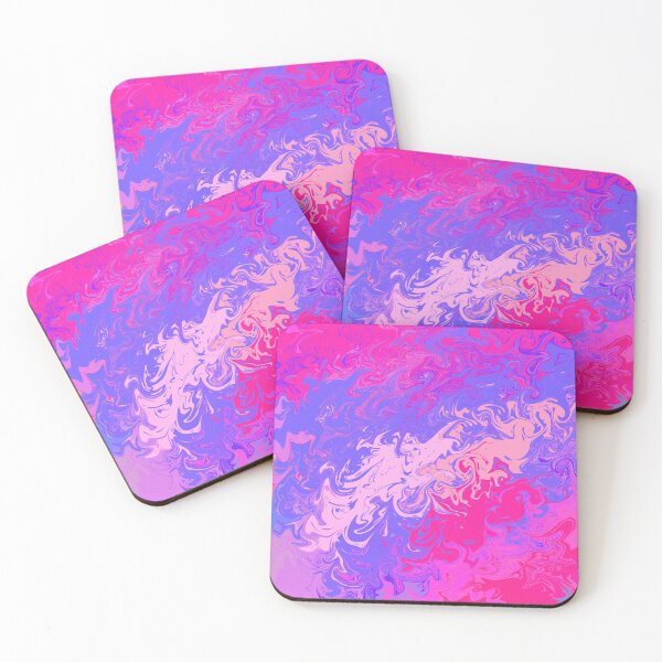 Item preview, Brightly Colored Beautiful Swirls in Purples, and Pinks - Liquid Marble Art - Oceans of Beautiful Swirls designed and sold by Victoria Rose.