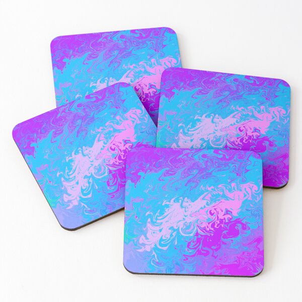 Item preview, Brightly Colored Beautiful Swirls in Purples, Pinks, and Blues - Liquid Marble Art - Oceans of Beautiful Swirls designed and sold by Victoria Rose.