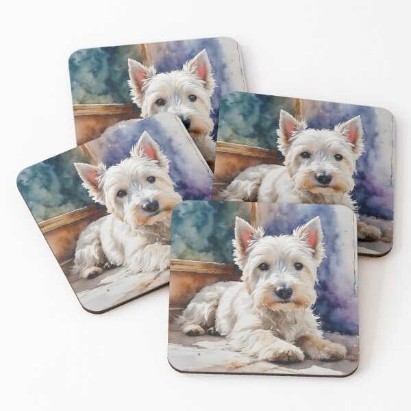 Item preview, Westie sitting and relaxing designed and sold by WarmAndWestie.