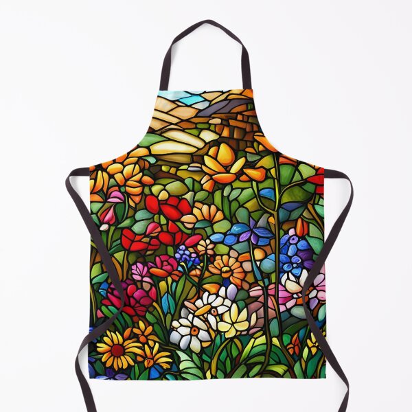 Item preview, Stained Glass Colorful Wildflowers designed and sold by ChanceTwoArt.