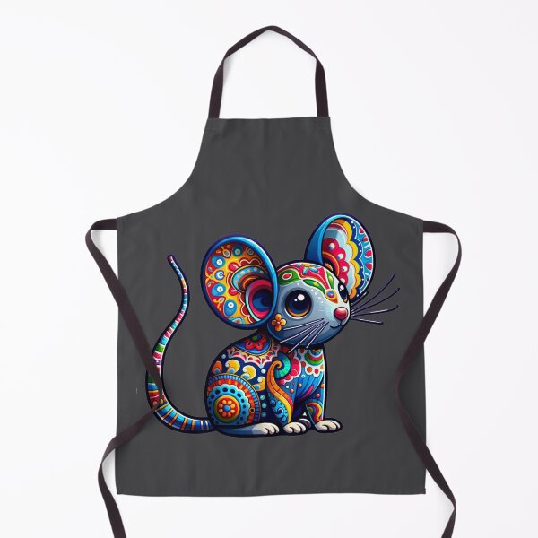 Item preview, Alibrije Style mouse with a kaleidoscope of colors and complex motifs designed and sold by TheScruffyGoose.