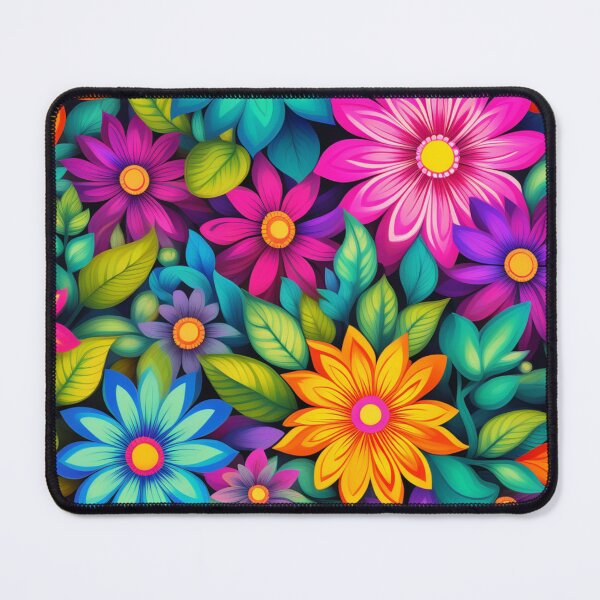 Aperçu de l'œuvre FLEURS HIPPY, COLORÉES, JARDIN créée et vendue par Eandbeyond.