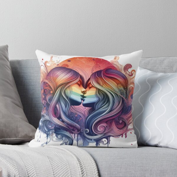 Item preview, Lesbian Girls Kissing Art designed and sold by LesbianLoveShop.
