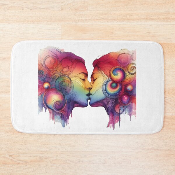 Item preview, Lesbian Love Kissing Art designed and sold by LesbianLoveShop.