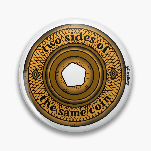 Item preview, “Two Sides Of The Same Coin” Flash Tattoo designed and sold by IntrepidBeans.