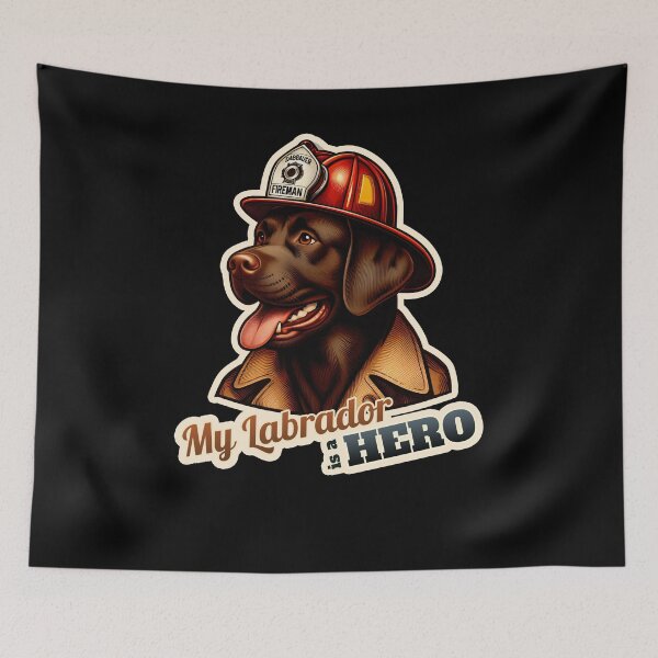 Item preview, Fireman Labrador Retriever designed and sold by ThisDress.