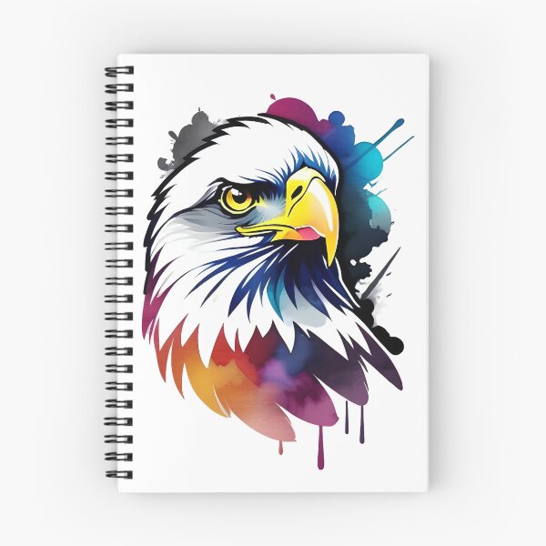 Item preview, a colorful eagle with a black background designed and sold by Babajexodas.