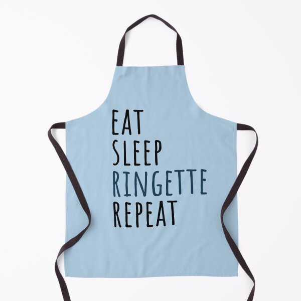 Item preview, Eat Sleep Ringette Repeat - elegant black and dark blue text design designed and sold by EmeraldeaArt.