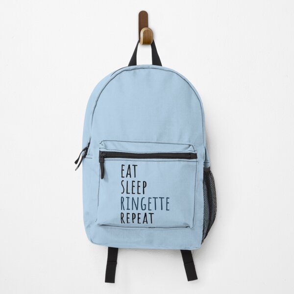 Item preview, Eat Sleep Ringette Repeat - elegant black and dark blue text design designed and sold by EmeraldeaArt.
