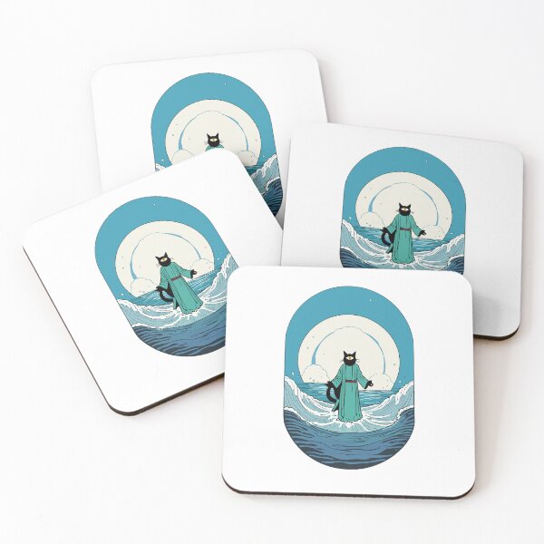 Item preview, Jesus Cat, Walking on Water, Savior Art designed and sold by cutenesss.