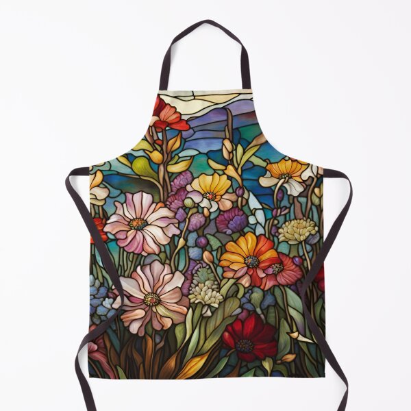 Item preview, Stained Glass Colorful Wildflowers designed and sold by ChanceTwoArt.
