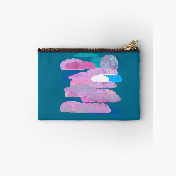 Item preview, Pink, and Purple Clouds with Moon - Hand-drawn designed and sold by Victoria Rose.