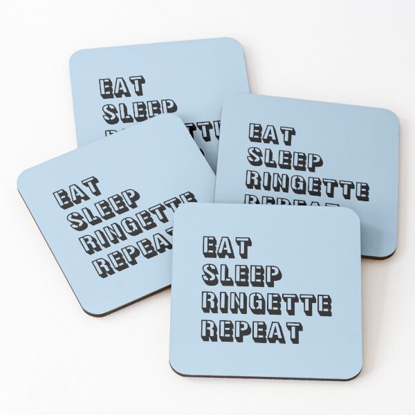 Item preview, Eat Sleep Ringette Repeat - Impactful black text design for a stylish expression designed and sold by EmeraldeaArt.