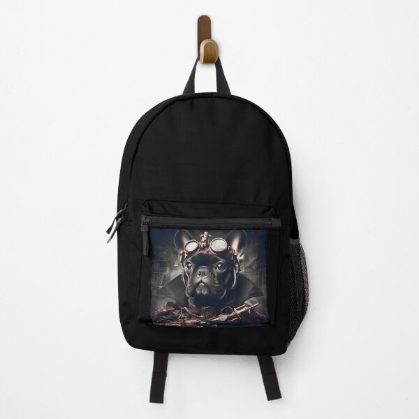 Item preview, Steampunk french bulldog Vintage dog art black frenchie designed and sold by AriChaber.