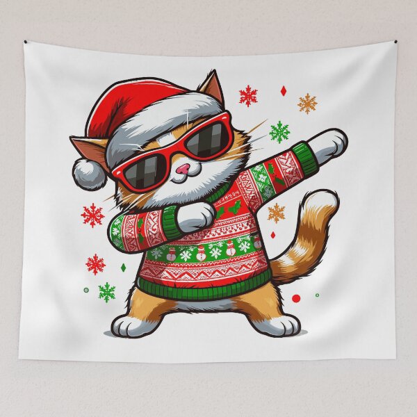Item preview, Dabbing Cat Christmas designed and sold by Designowner.