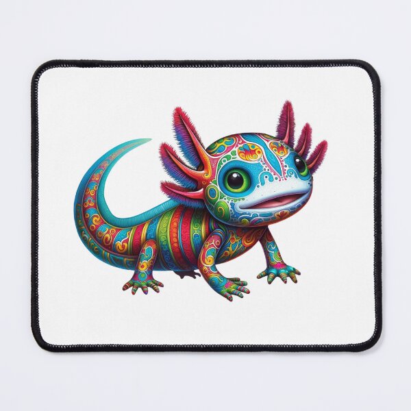 Item preview, Flamboyantly designed Axolotl in an Alebrije inspired style designed and sold by TheScruffyGoose.