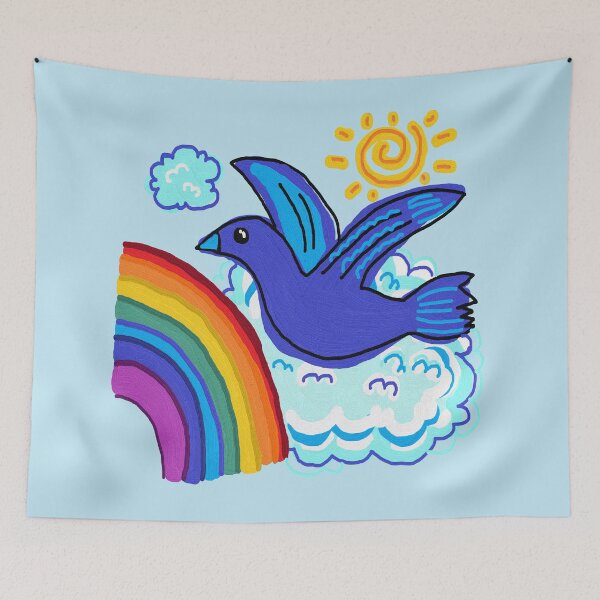 Item preview, bird gliding, blue designed and sold by zzzozzo.