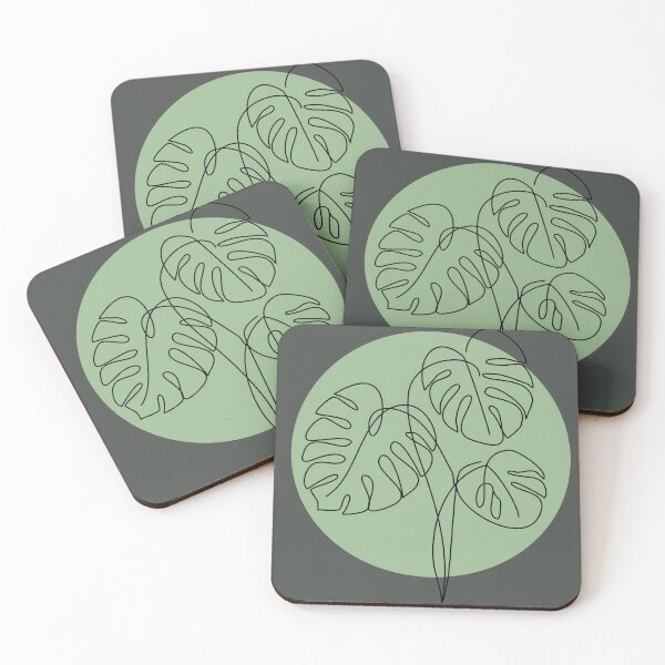 Item preview, minimalist monstera one line art designed and sold by hemp3x.