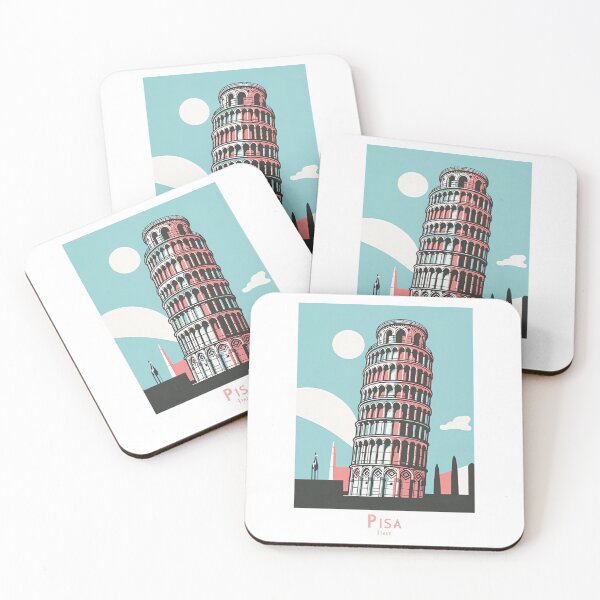 Item preview,  Vintage Minimal Retro Travel Poster - The Leaning Tower of Pisa in Italy designed and sold by pod24.