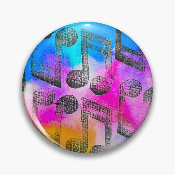 Item preview, Music Note Stamped Watercolour Painting designed and sold by artdesignbysam.