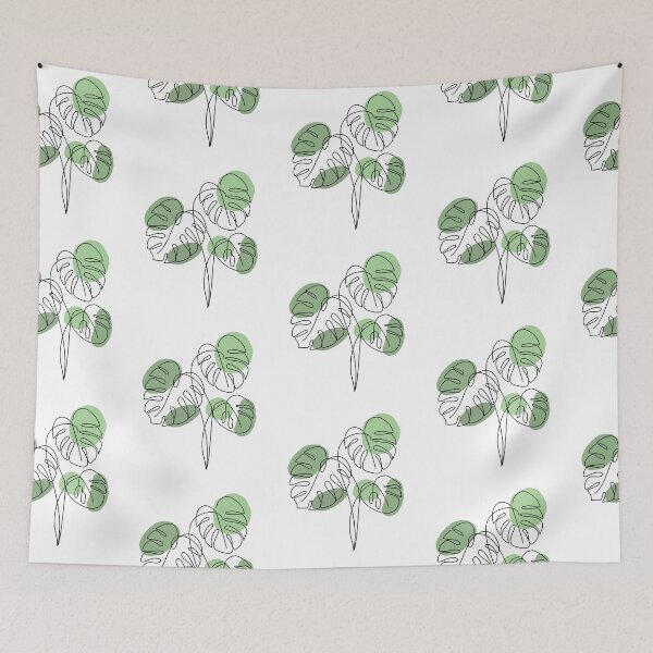 Item preview, monstera one line art minimalist designed and sold by hemp3x.