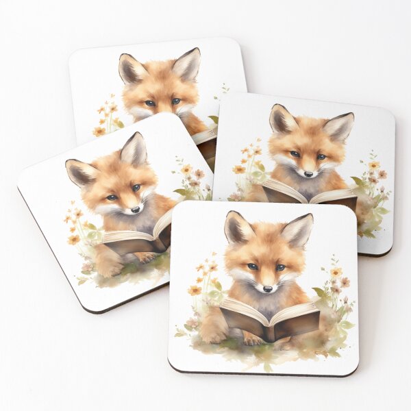 Item preview, deep in reading - fox designed and sold by ahawonderland.