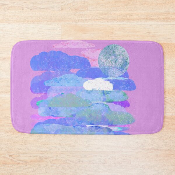 Item preview, Pink, Purple, and Blue Clouds with Moon - Hand-drawn designed and sold by Victoria Rose.
