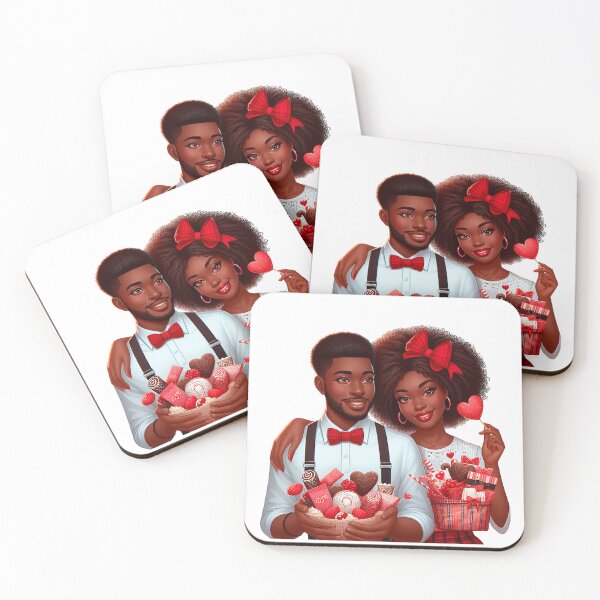 Item preview, Valentine´s Day Afro American Couple, Afro American Couple, Afro Lovers, Cute Illustration, Valentine´s Day Artwork, I love You designed and sold by gabrielakrall.