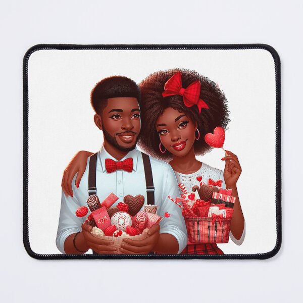 Item preview, Valentine´s Day Afro American Couple, Afro American Couple, Afro Lovers, Cute Illustration, Valentine´s Day Artwork, I love You designed and sold by gabrielakrall.