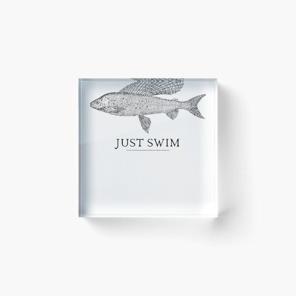 Item preview, SIMPLE FISH JUST SWIM designed and sold by FutureFiesta.