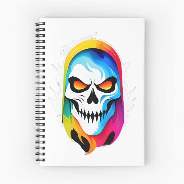 Item preview, a colorful skull with a hoodie on designed and sold by Babajexodas.