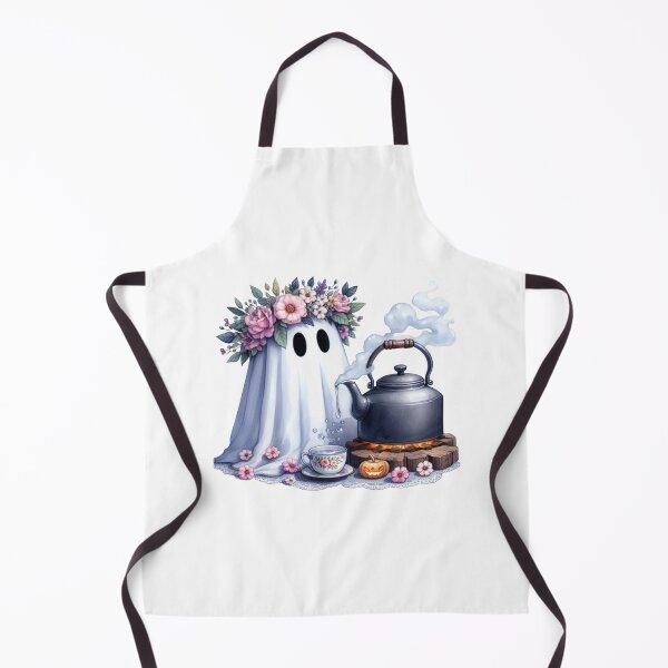 Item preview, Cottage core ghost making tea designed and sold by mirimeranucul.