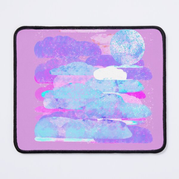 Item preview, Pink, Purple, and Blue Clouds with Moon - Hand-drawn designed and sold by Victoria Rose.
