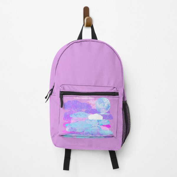 Item preview, Pink, Purple, and Blue Clouds with Moon - Hand-drawn designed and sold by Victoria Rose.