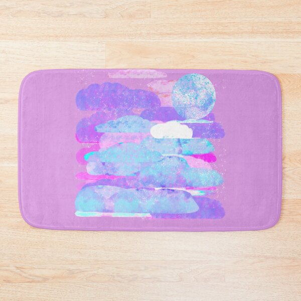 Item preview, Pink, Purple, and Blue Clouds with Moon - Hand-drawn designed and sold by Victoria Rose.