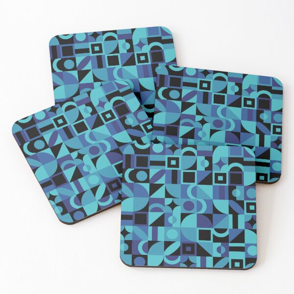 Item preview, Icy Blue 2 Squares Abstract Pattern designed and sold by Zuriezuart.