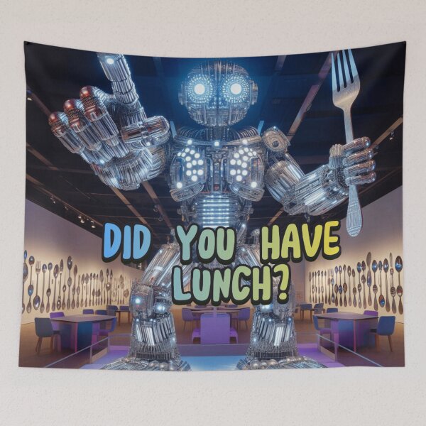 Item preview,  Light robot with a fork: DID YOU HAVE LUNCH? designed and sold by Lyavalio.
