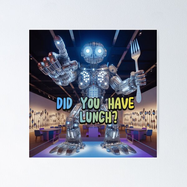 Item preview,  Light robot with a fork: DID YOU HAVE LUNCH? designed and sold by Lyavalio.