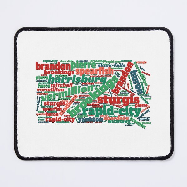 Item preview, South Dakota Cities designed and sold by Yzakreativ.