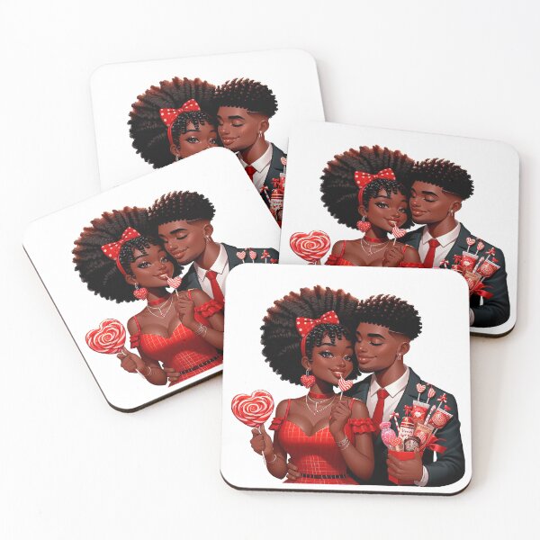 Item preview, Valentine´s Day Afro American Couple, Afro American Couple, Afro Lovers, Cute Illustration, Valentine´s Day Artwork, I love You designed and sold by gabrielakrall.