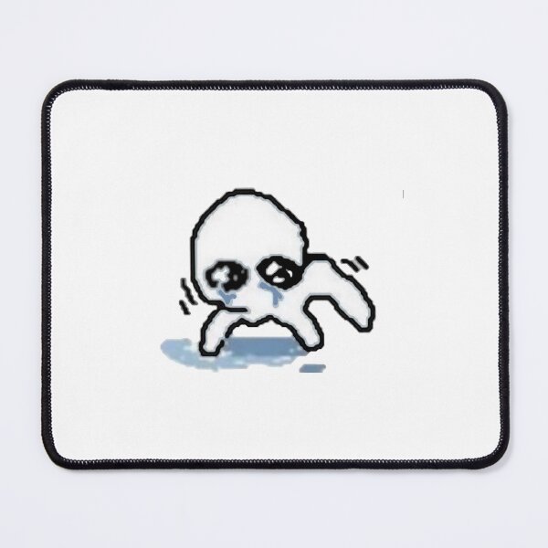 Item preview, cute white creature meme designed and sold by Shrewd Mood.