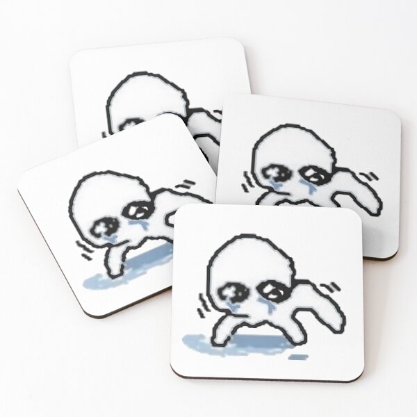 Item preview, cute white creature meme designed and sold by Shrewd Mood.