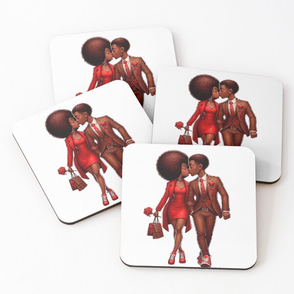 Item preview, Valentine´s Day Couple, Afro American Valentines Lovers, Cute Illustration, Valentine´s Day Artwork, I love You designed and sold by gabrielakrall.