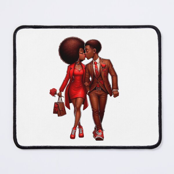 Item preview, Valentine´s Day Couple, Afro American Valentines Lovers, Cute Illustration, Valentine´s Day Artwork, I love You designed and sold by gabrielakrall.