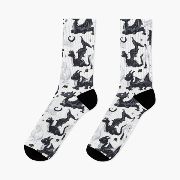 Item preview, Black And White Dragons Pattern designed and sold by scootyshop.