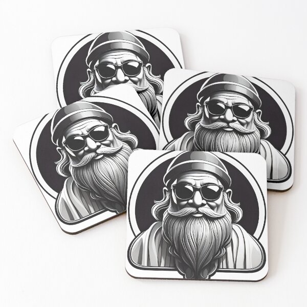Item preview,  a black and white drawing of a bearded man designed and sold by Babajexodas.