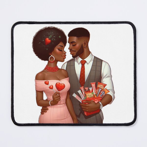 Item preview, Valentine´s Day Afro American Couple, Afro Couple, Afro Lovers, Cute Illustration, Valentine´s Day Artwork, I love You designed and sold by gabrielakrall.