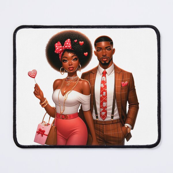 Item preview, Valentine´s Day Afro American Couple, Afro Couple, Afro Lovers, Cute Illustration, Valentine´s Day Artwork, I love You designed and sold by gabrielakrall.