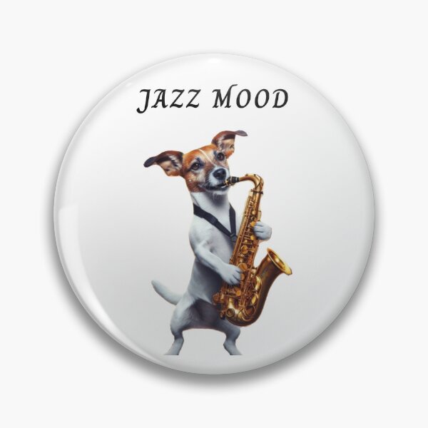 Item preview, Jack Russell Terrier in Jazz Mood, in white designed and sold by SimpleAsSymbol.